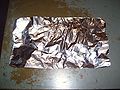 Aluminum foil folded in half (double protection).