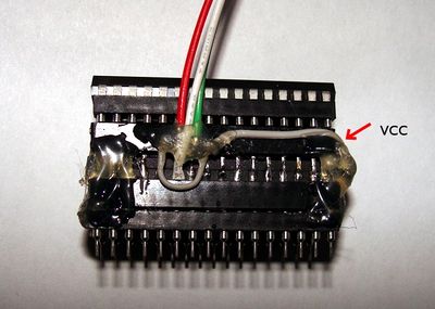 VCC is connected to pull-up resistors